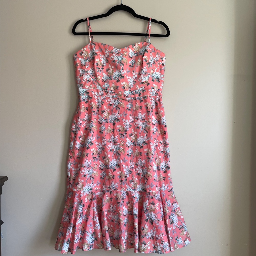 J.CREW Ruffle Hem Midi Dress in Liberty Josephine Floral Size 8